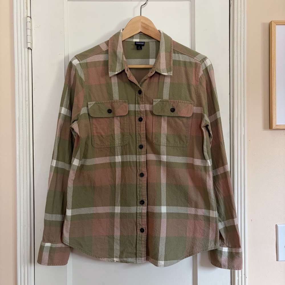 Patagonia Womens Long Sleeve Organic Cotton Midweight Fjord Flannel Shirt Size S